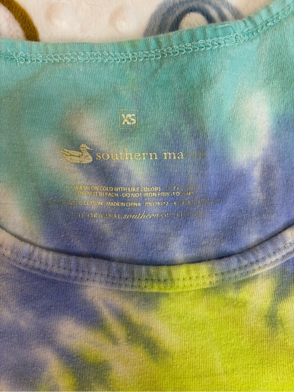 Southern Marsh Tie Dye Tank Top and Southern Shirt Company Pink Tank with Pocket - Picture 3 of 4